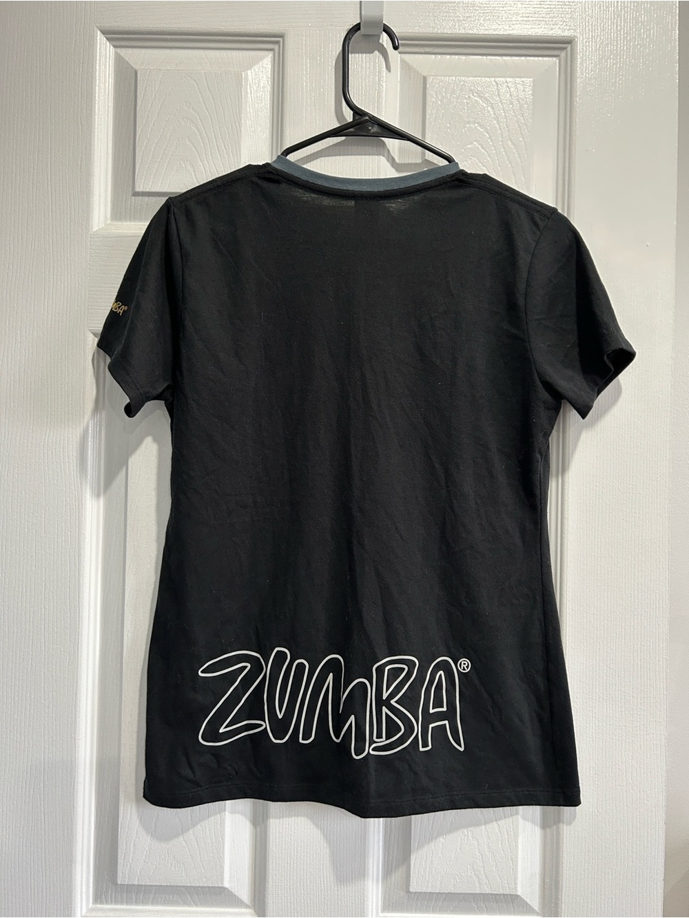 Zumba Black/Yellow Tee w/White Lower-Back Logo